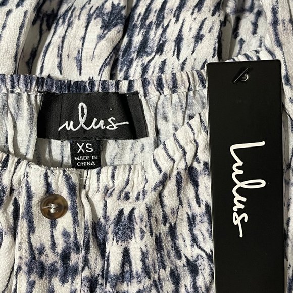 NWT Lulu’s women’s sIze XS purple print belted cropped jumpsuit - Picture 7 of 10